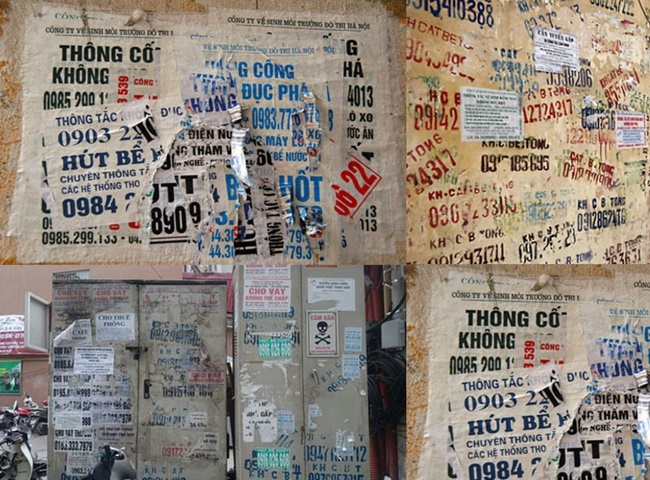 Lưu ý không sử dụng dịch vụ rút hầm cầu quận 12 dán trên cột điện